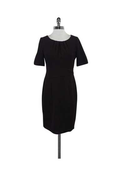 Ellen Tracy - Brown Textured Polyester Sheath Dres