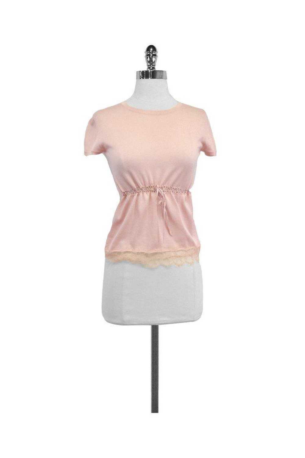 Emilio Pucci - Pink Silk Knit Top Sz S - image 1