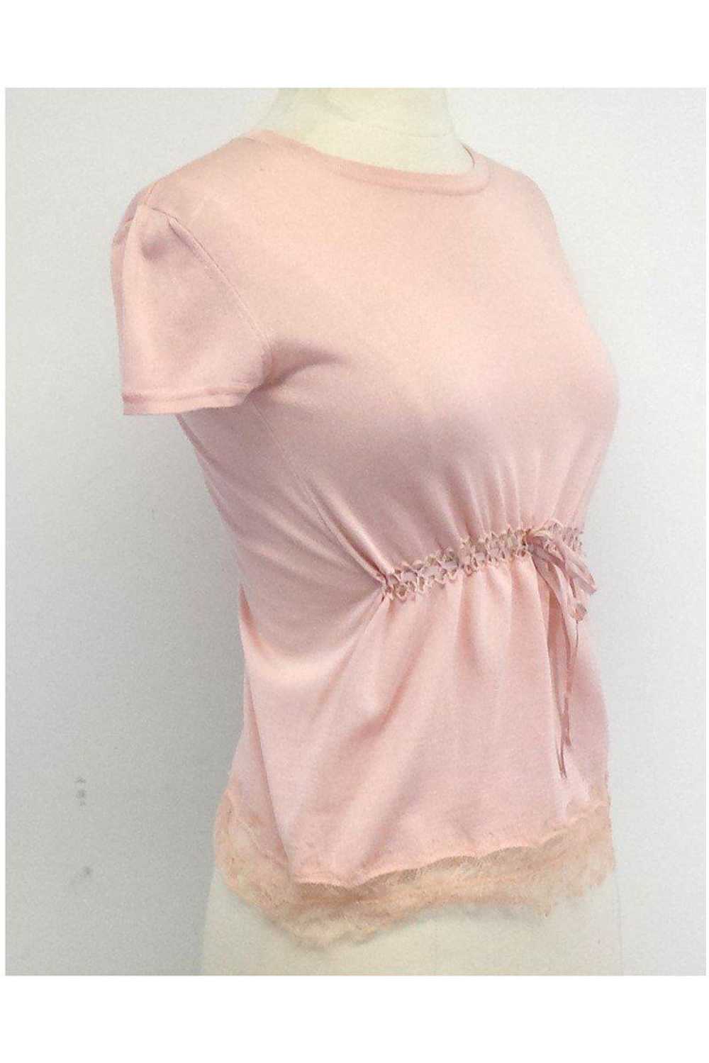 Emilio Pucci - Pink Silk Knit Top Sz S - image 2