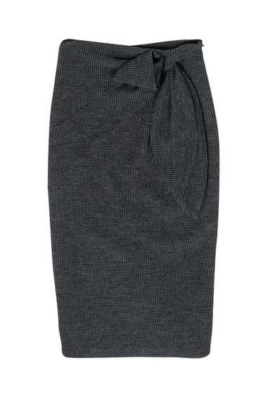 Emporio Armani - Black & Grey Wool Pencil Skirt w/