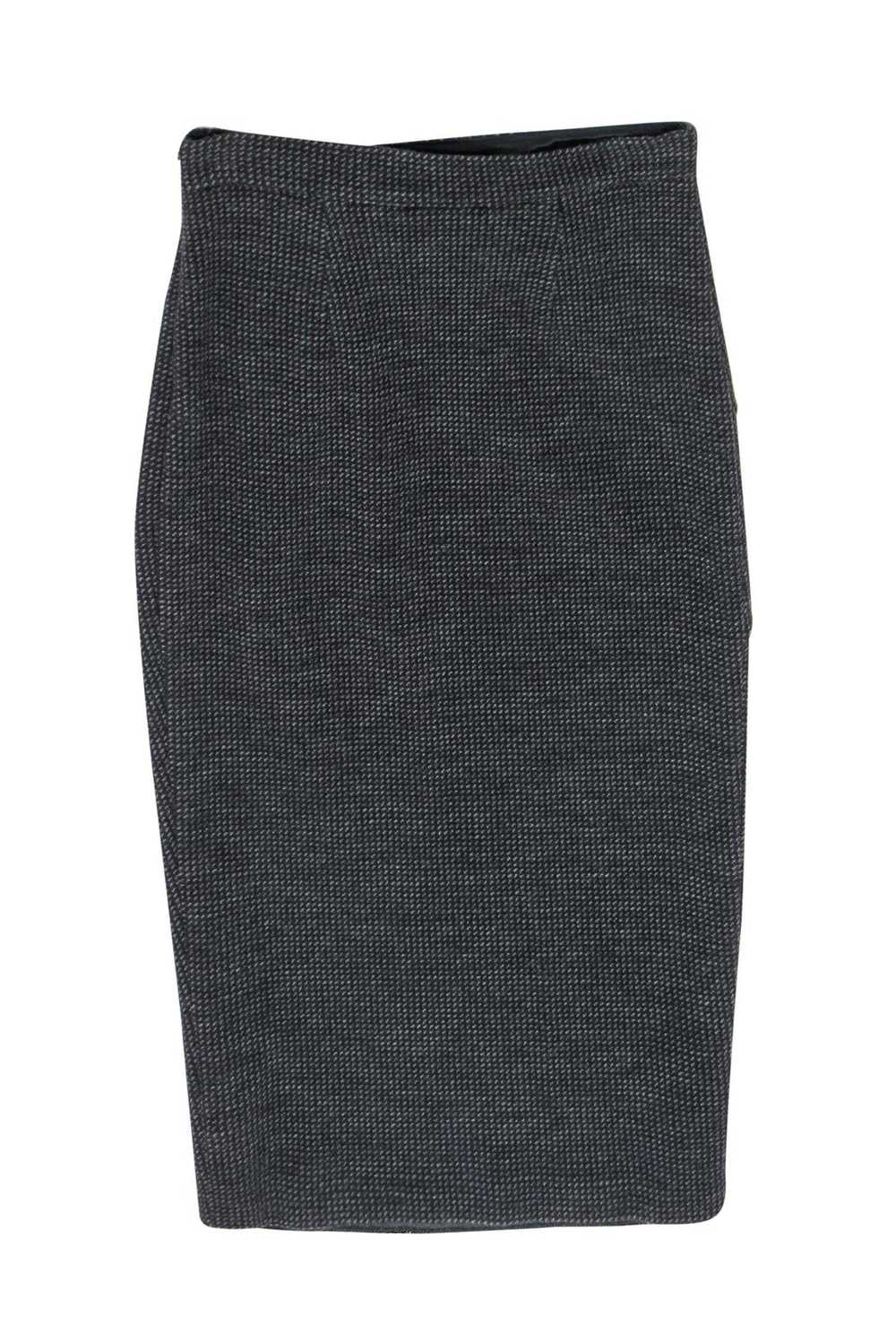 Emporio Armani - Black & Grey Wool Pencil Skirt w… - image 2