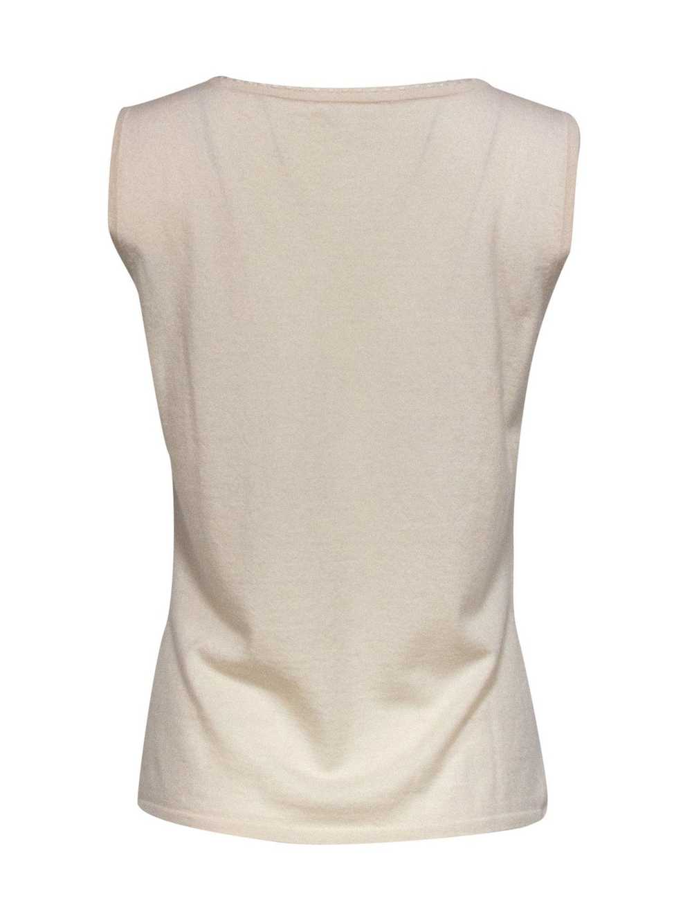 Escada - Cream Cashmere Tank Sz 12 - image 3