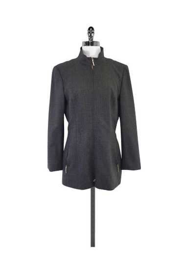 Escada - Grey Wool Blend Zip Jacket Sz 8