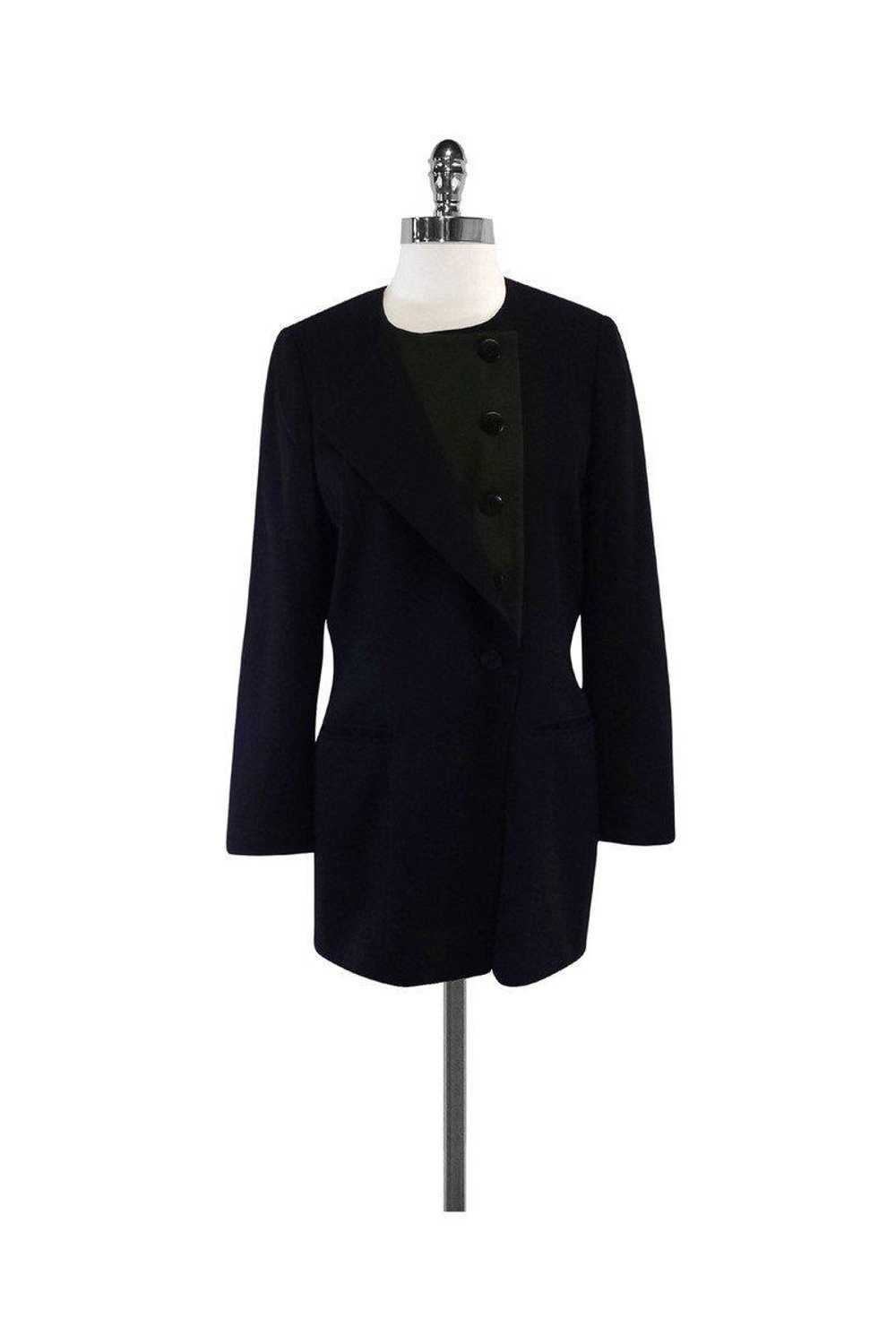 Escada - Navy & Green Wool Jacket Sz 6 - image 1