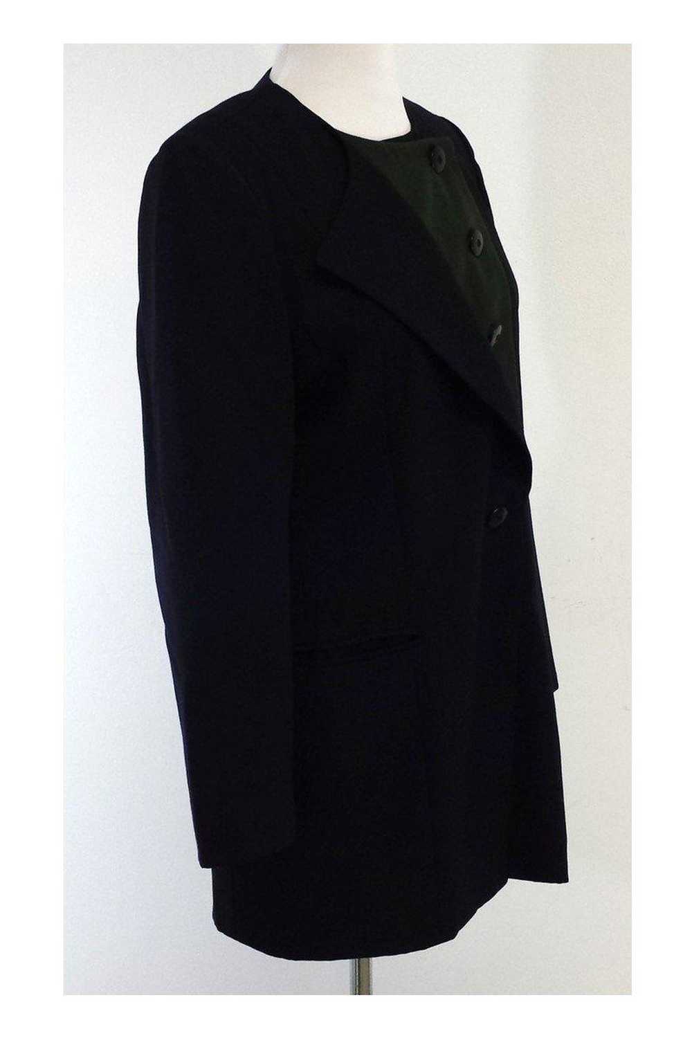 Escada - Navy & Green Wool Jacket Sz 6 - image 2