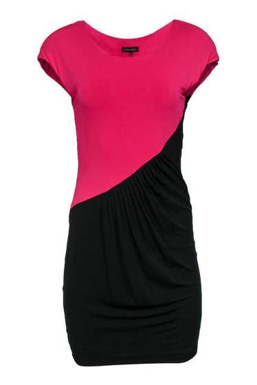 Escada - Pink & Black Color Blocked Fitted Dress S