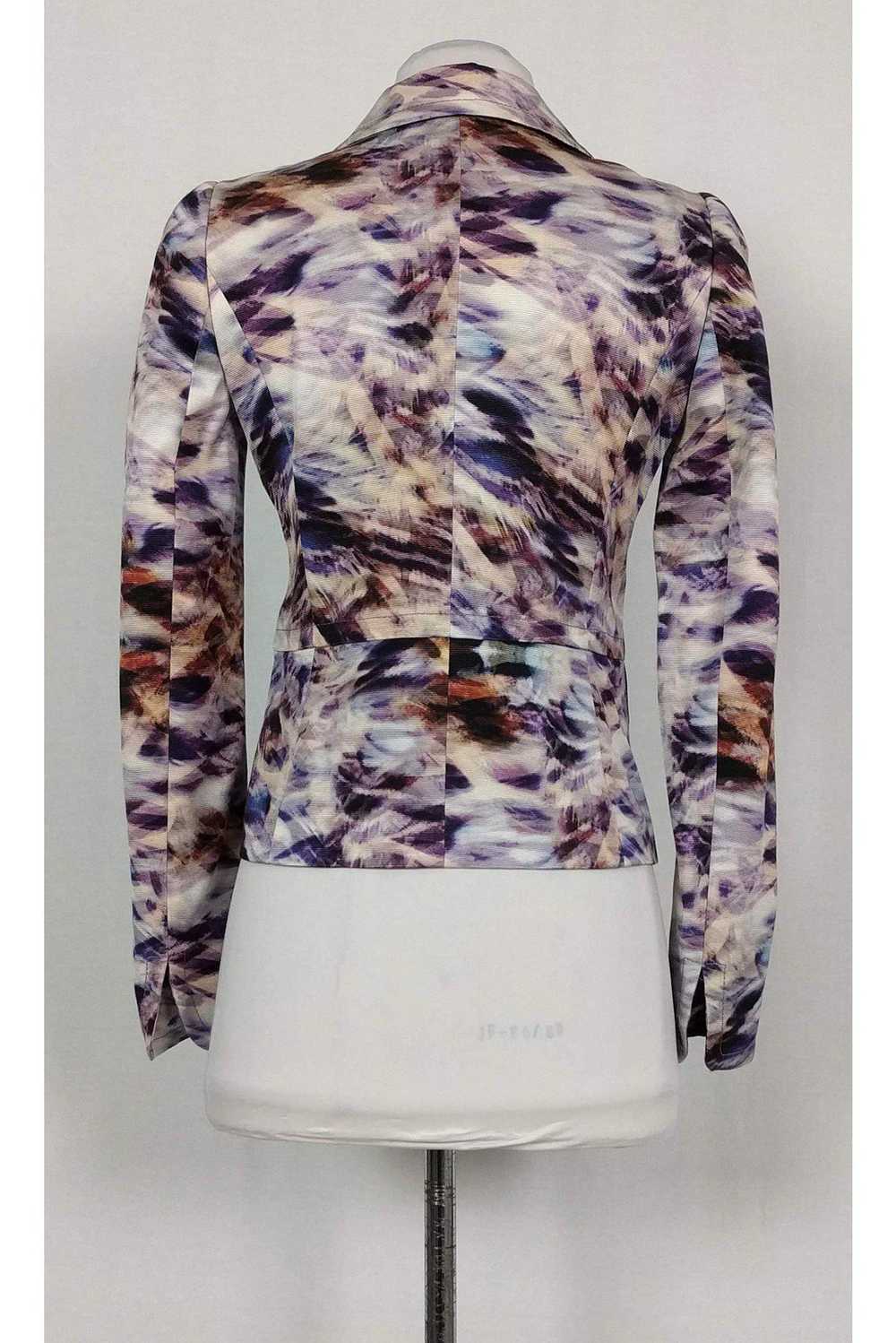 Escada - Purple Printed Blazer Sz 2 - image 3