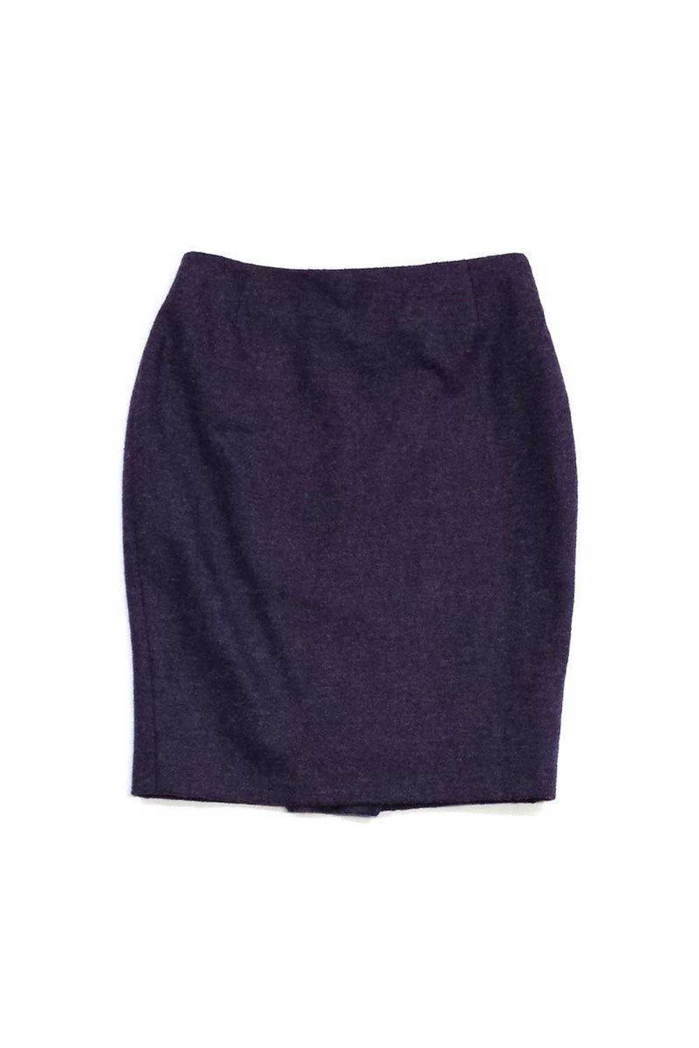 Escada - Purple Wool Pencil Skirt Sz 4 - image 1