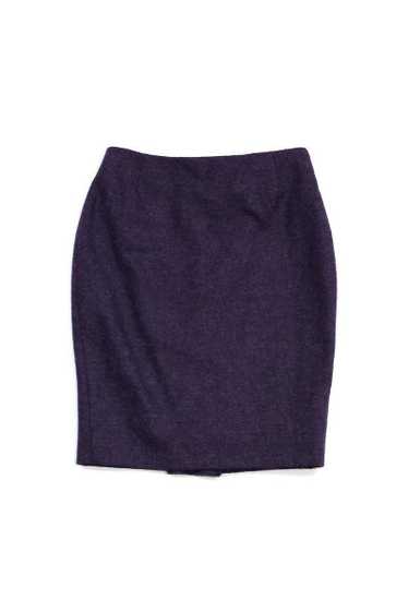 Escada - Purple Wool Pencil Skirt Sz 4 - image 1