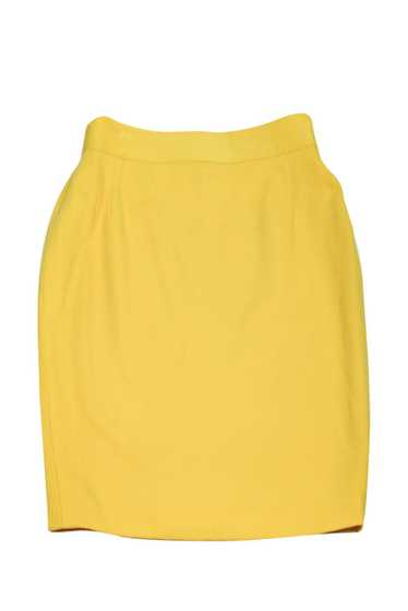 Escada - Yellow New Wool Pencil Skirt Sz 8