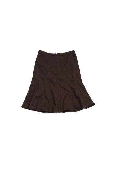 Etro - Brown & Black Houndstooth Wool Flared Skirt