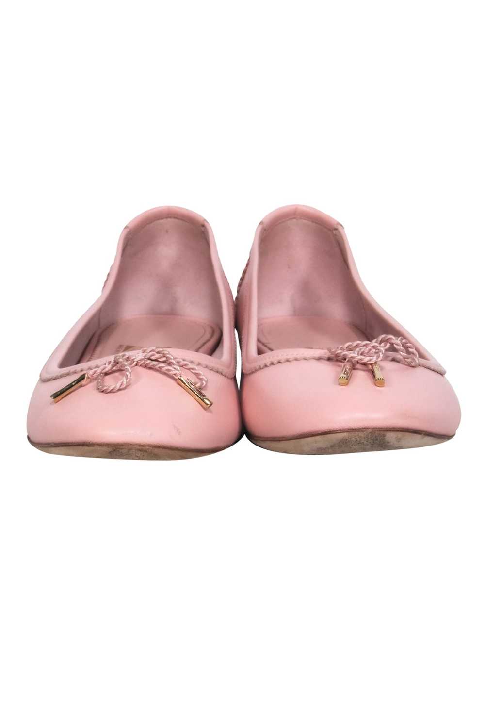 Ferragamo - Pink Ballerina Flats w/ Twisted Rope … - image 2