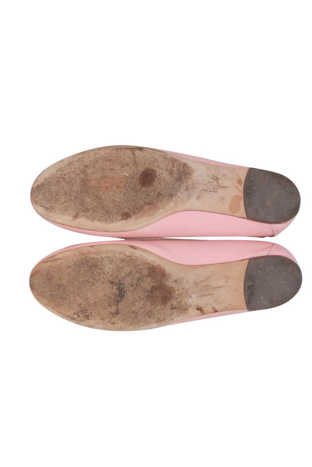 Ferragamo - Pink Ballerina Flats w/ Twisted Rope … - image 5