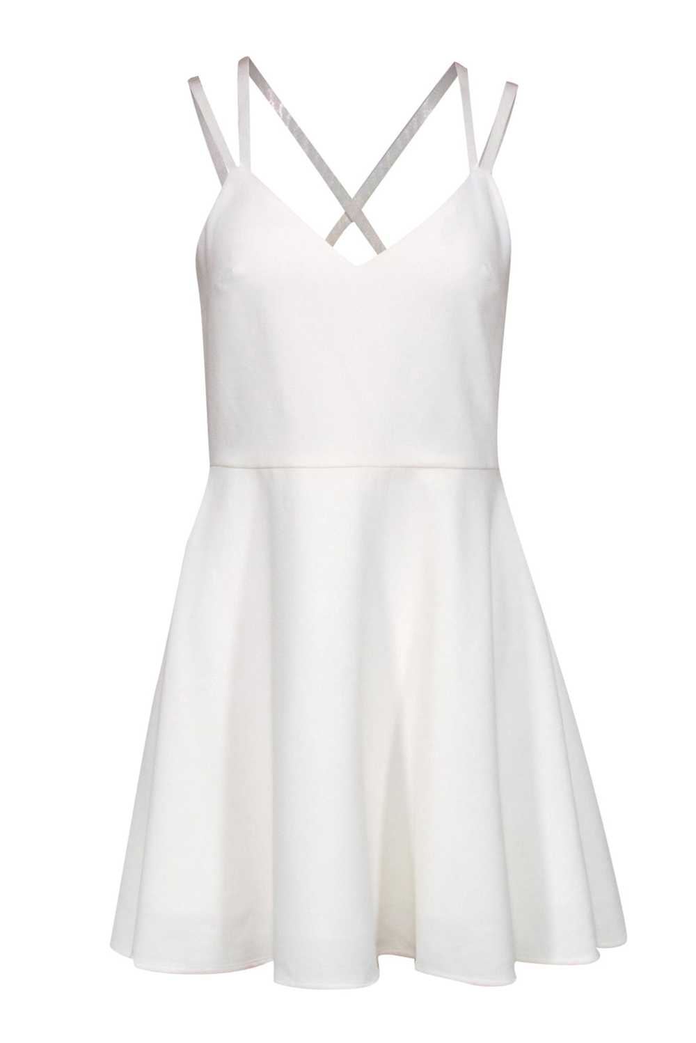 French Connection - Ivory Crisscross Strap Fit & … - image 1
