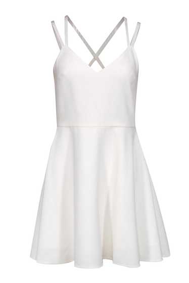 French Connection - Ivory Crisscross Strap Fit & … - image 1