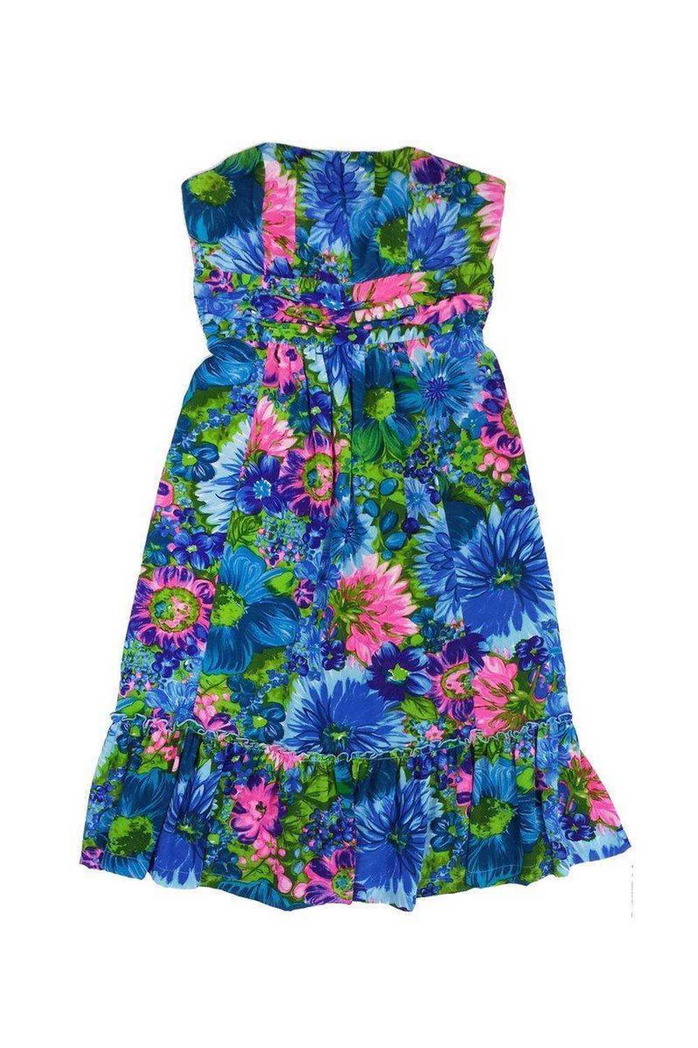 Frock! by Tracy Reese - Blue & Pink Floral Dress … - image 1