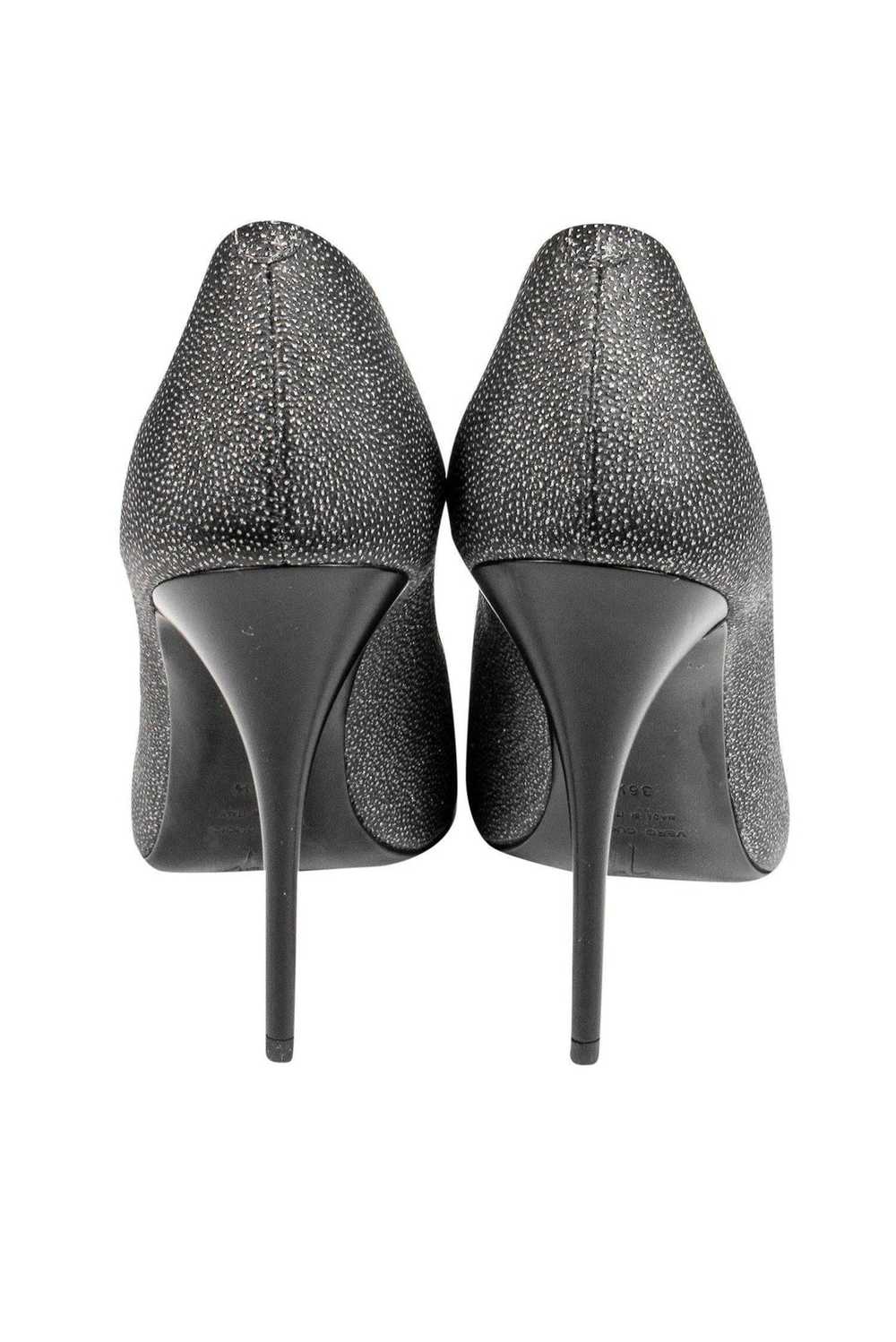 Giuseppe Zanotti - Black Cap-Toe Pumps w/ Silver … - image 4