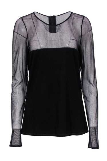 Gloria Coelho - Long Sleeve Black Shirt w/ Mesh Il