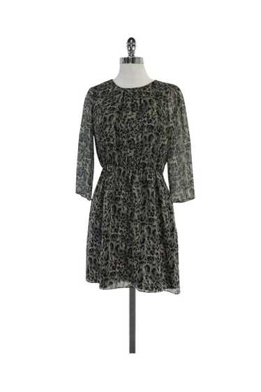 Gryphon - Grey Animal Print Silk Dress Sz 0