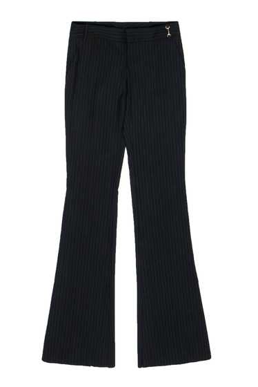 Gucci - Black Pinstriped Wool Straight Leg Pants … - image 1
