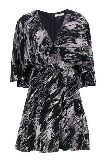 Halston Heritage - Black & Gray Swirled Printed F… - image 1