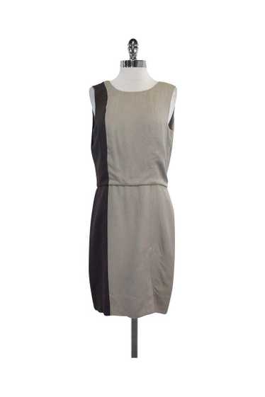 Halston Heritage - Two Tone Grey Silk Dress Sz 6