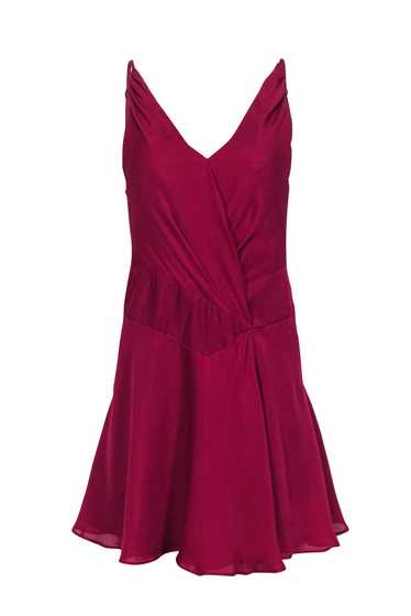 Haute Hippie - Fuchsia Silk Strappy Mini Dress w/ 