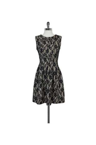 HD in Paris - Black Nude Lace Flared Dress Sz S