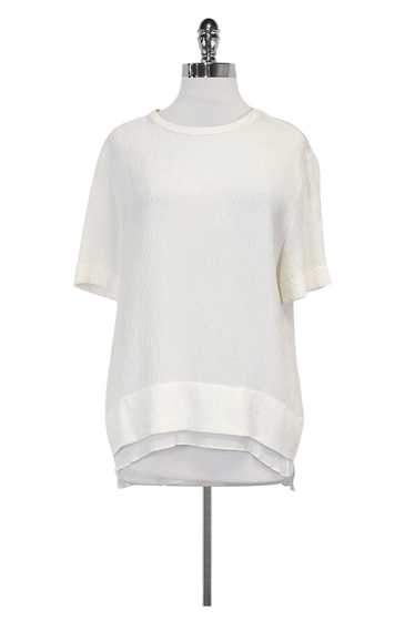 Helmut Lang - White Textured Top Sz M