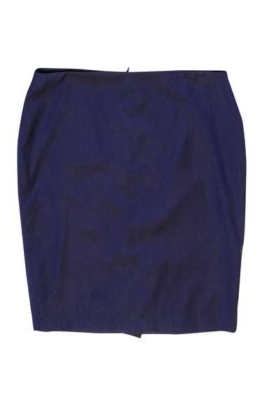 Hugo Boss - Purple Two-Tone Wool Pencil Skirt Sz 1