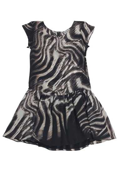 Intermix - Sheer Drop Waist Animal Print Dress Sz 