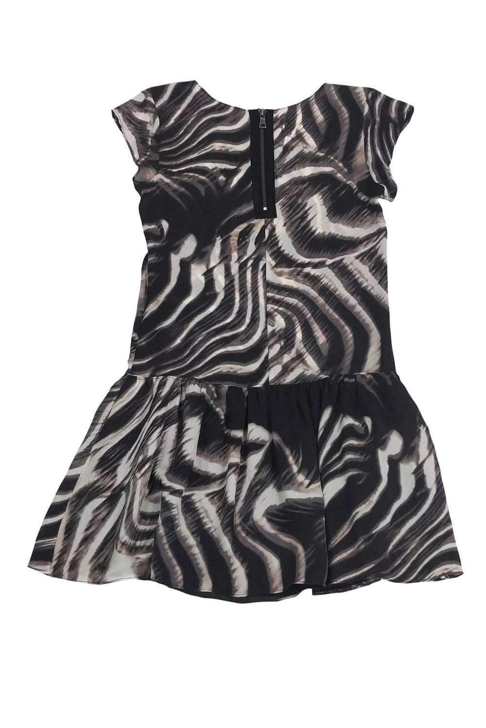 Intermix - Sheer Drop Waist Animal Print Dress Sz… - image 2