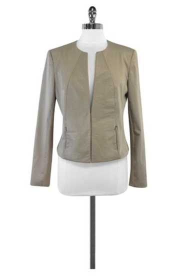 Iris Setlakwe - Beige Cotton & Leather Jacket Sz … - image 1