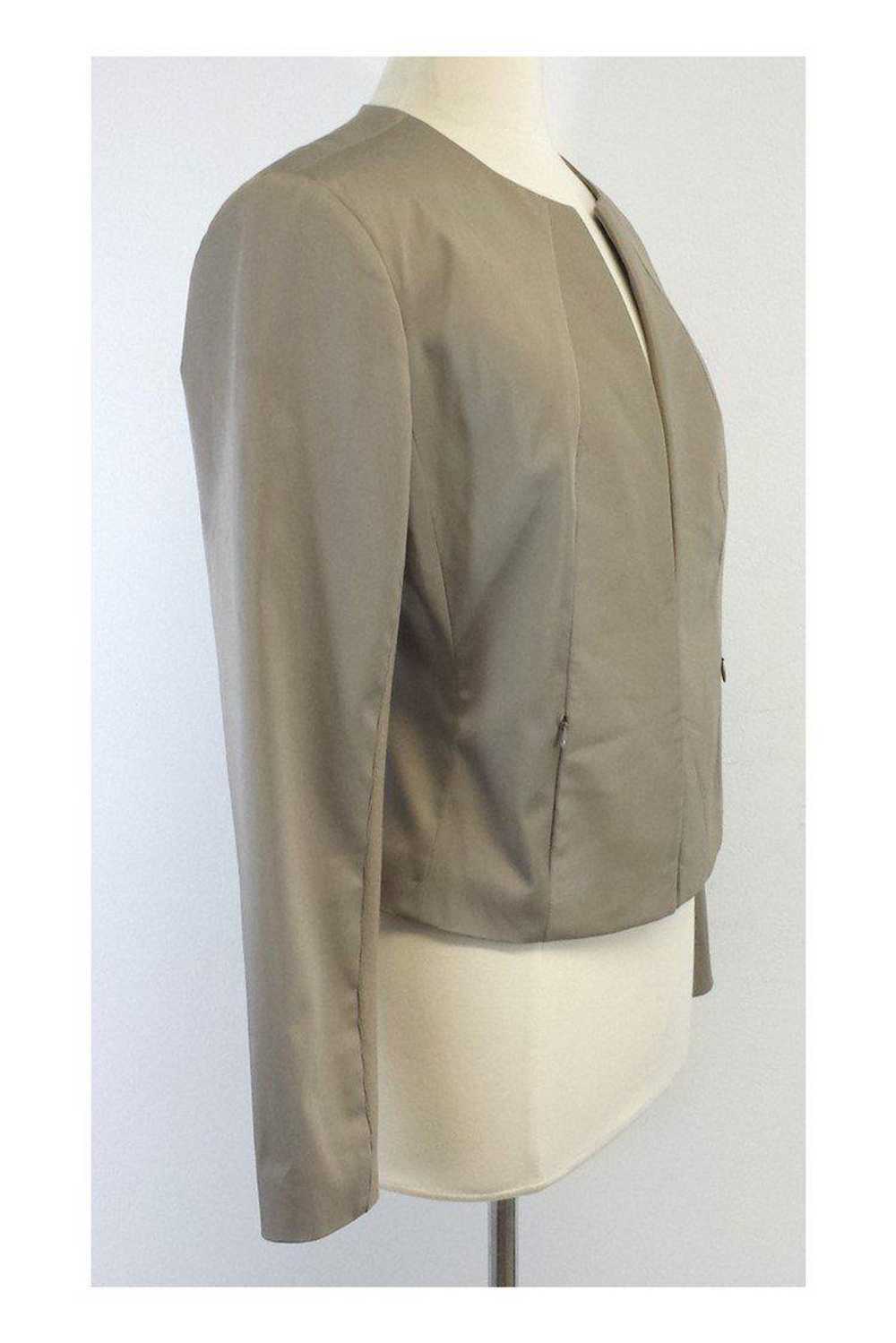 Iris Setlakwe - Beige Cotton & Leather Jacket Sz … - image 2