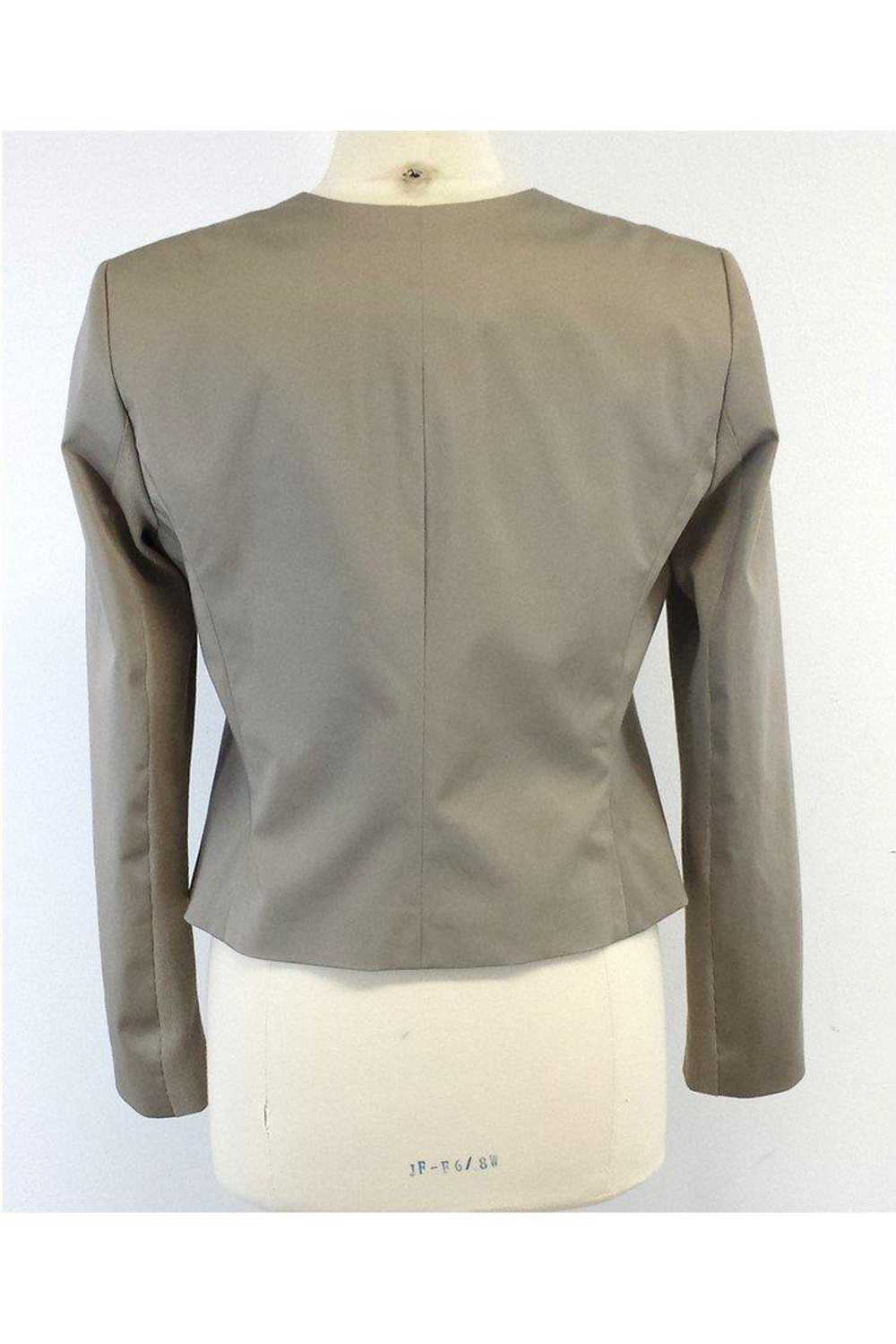 Iris Setlakwe - Beige Cotton & Leather Jacket Sz … - image 3