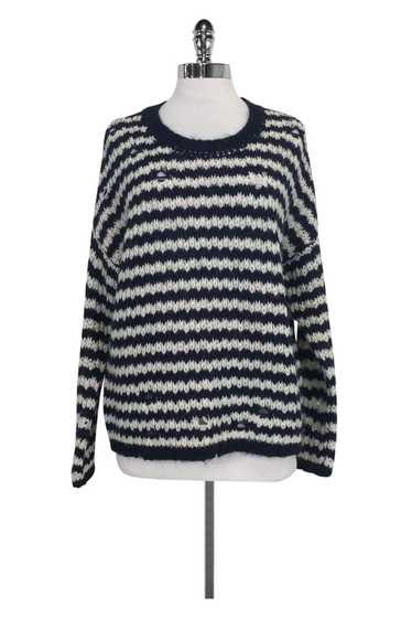 IRO - White & Navy Striped Sweater Sz XS