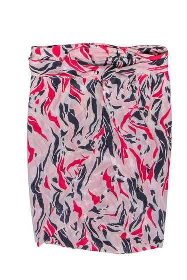 Isabel Marant - Pink Cream & Navy Print Wrap Skirt