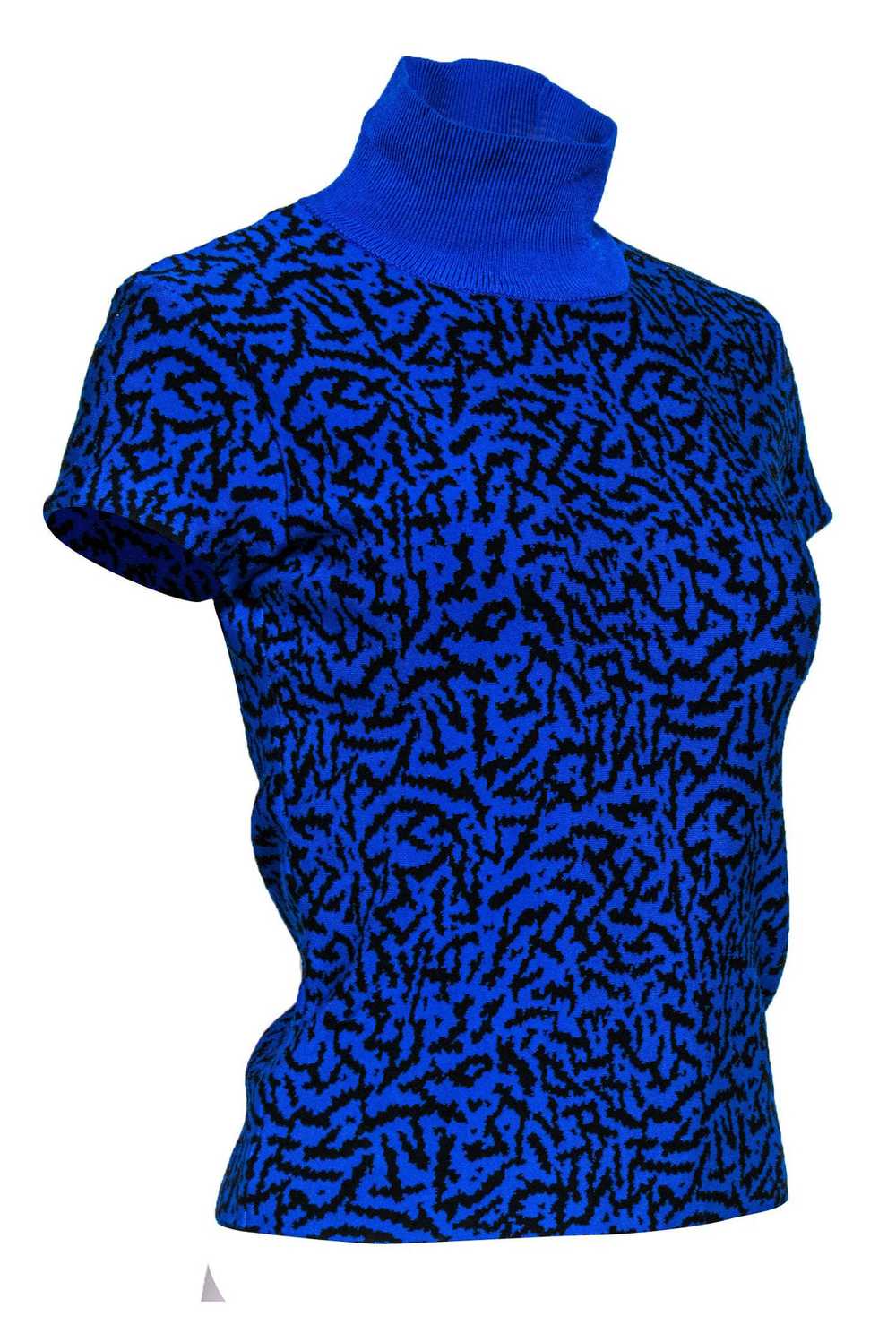 Issa London - Cobalt Blue & Black Printed Short S… - image 2