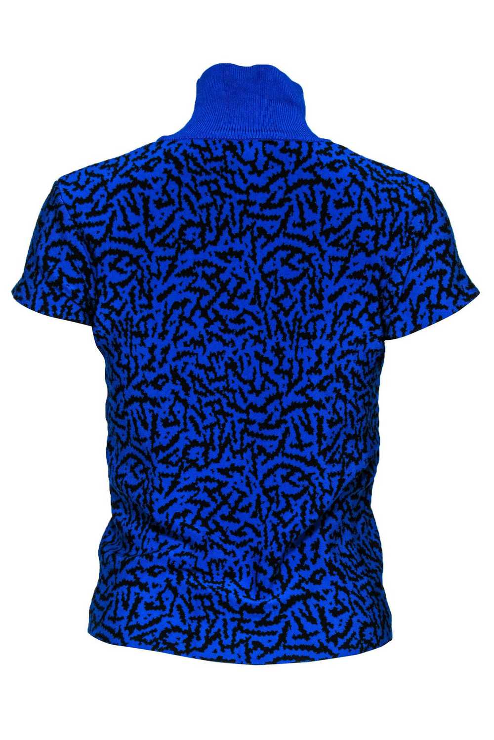 Issa London - Cobalt Blue & Black Printed Short S… - image 3