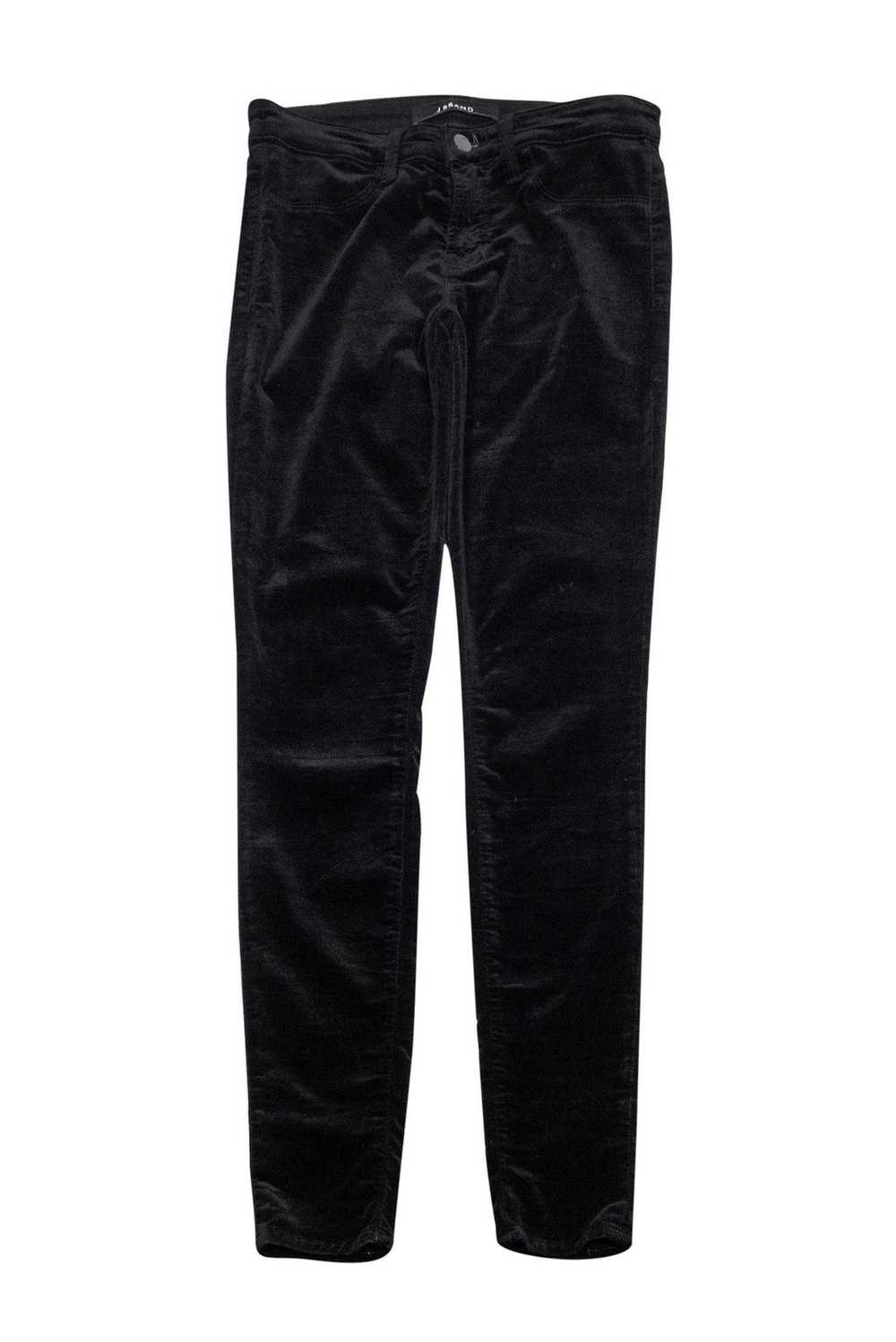 J Brand - Black Velvet Super Skinny Pants Sz 4 - image 1