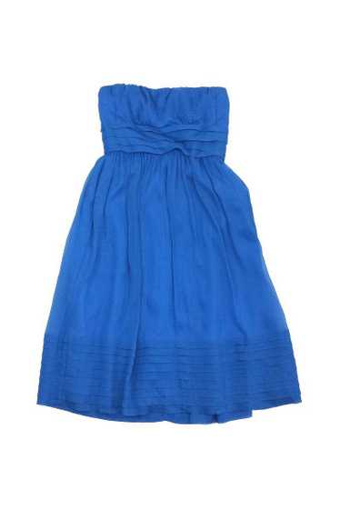 J.Crew - Blue Chiffon Strapless Dress Sz 2