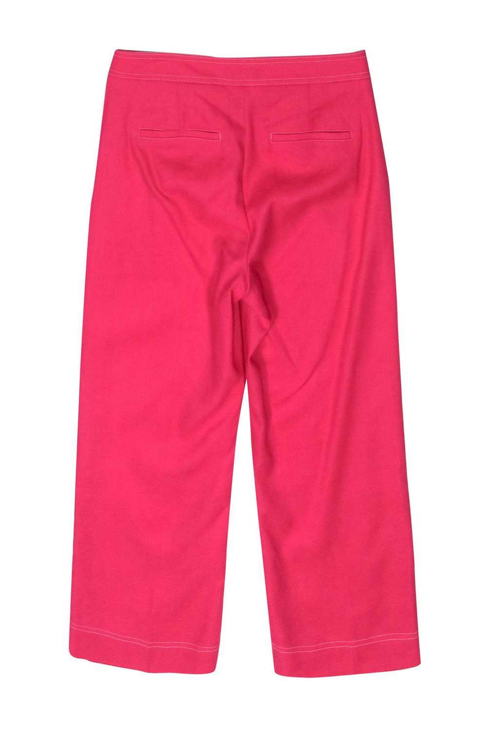 J.Crew - Hot Pink Wide Leg Pants w/ Button Detail… - image 2