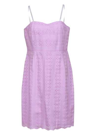 J.Crew - Lilac Eyelet Sweetheart Neck Sheath Dress