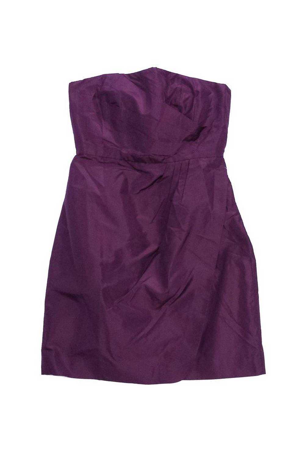 J.Crew - Purple Silk Strapless Dress Sz 4 - image 1