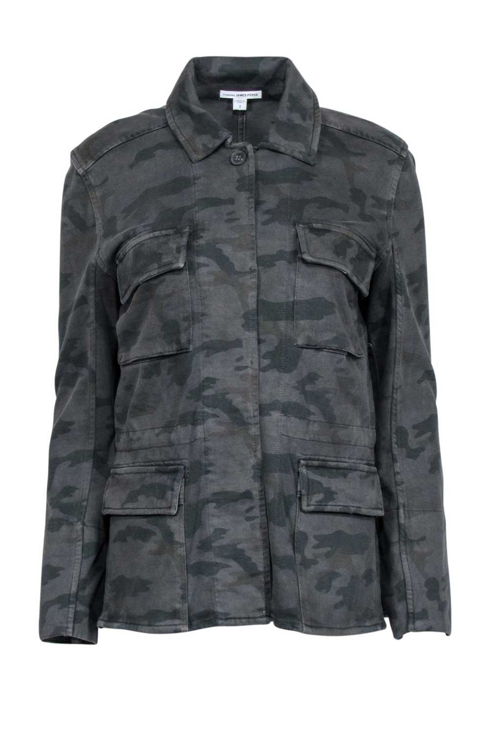 James Pearse - Green Camo Cotton Utility Jacket S… - image 1