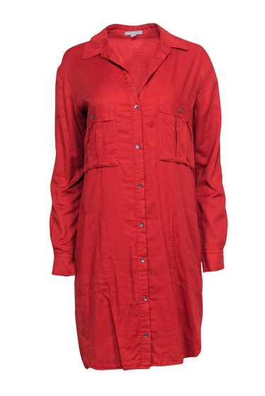 James Perse - Burnt Orange Collared Shirt Dress Sz