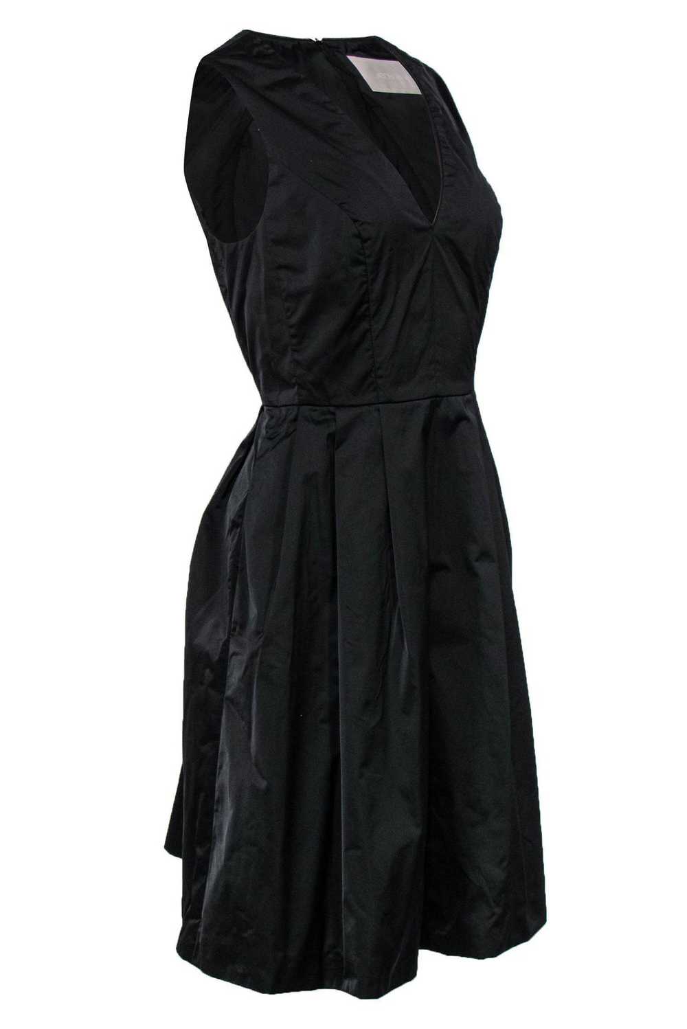 Jason Wu - Black A-Line Plunge Neckline Dress Sz 8 - image 2