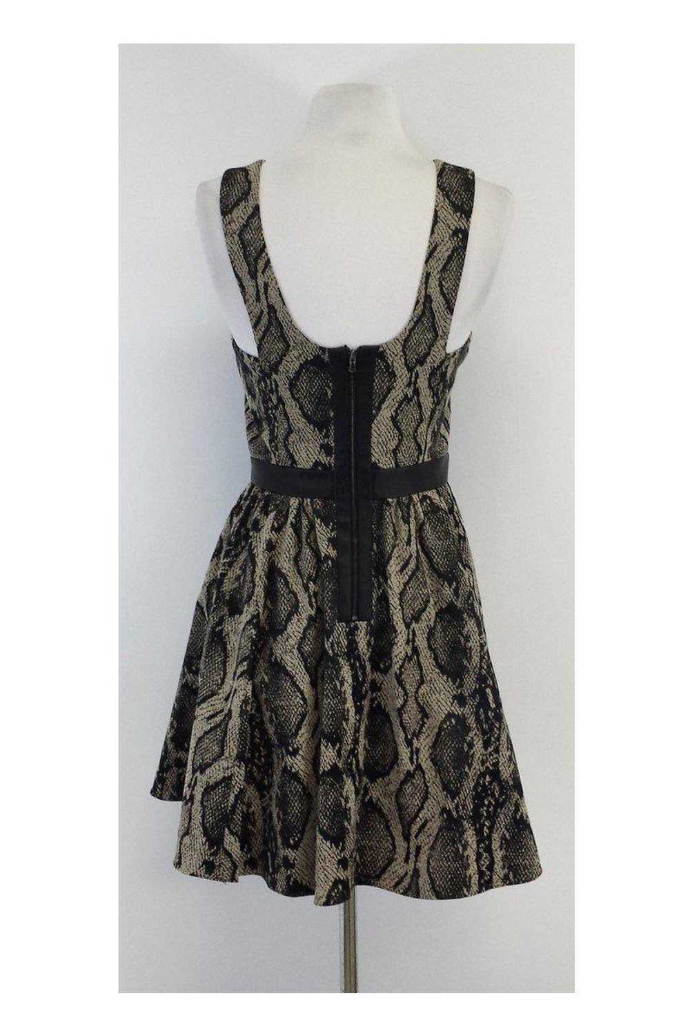 Jay Godfrey - Black & Tan Snakeskin Print Sleevel… - image 3