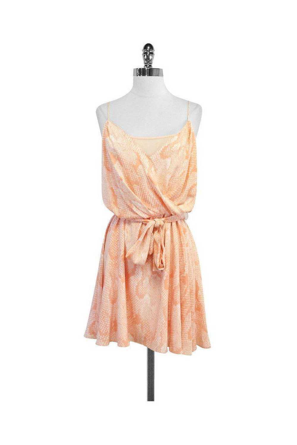 Jay Godfrey - Coral & White Snakeskin Print Silk … - image 1