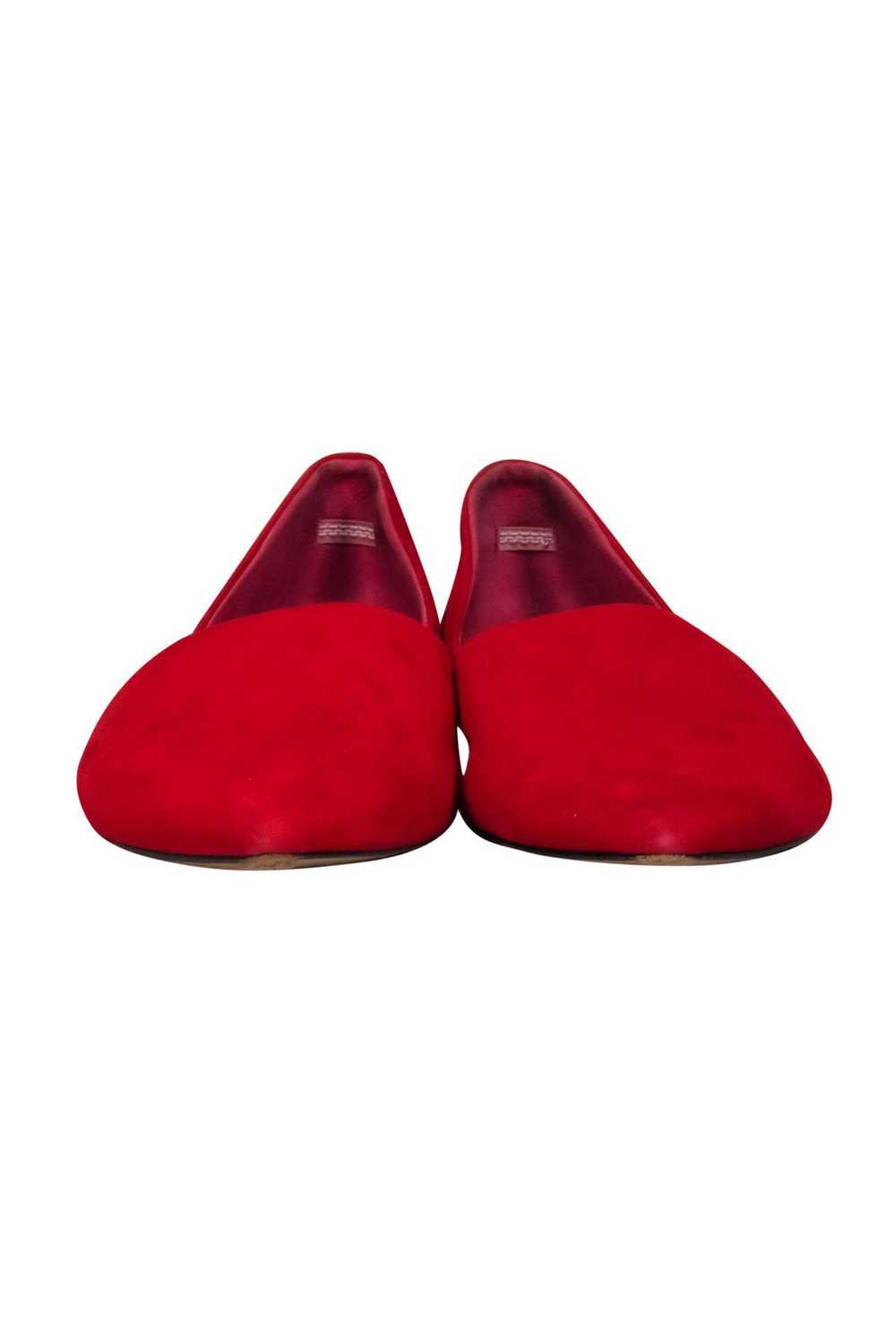 Jenni Kayne - Red Suede Pointed Toe Flats Sz 10 - image 2